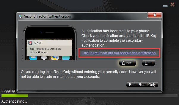 Click here if you do not receive the notification