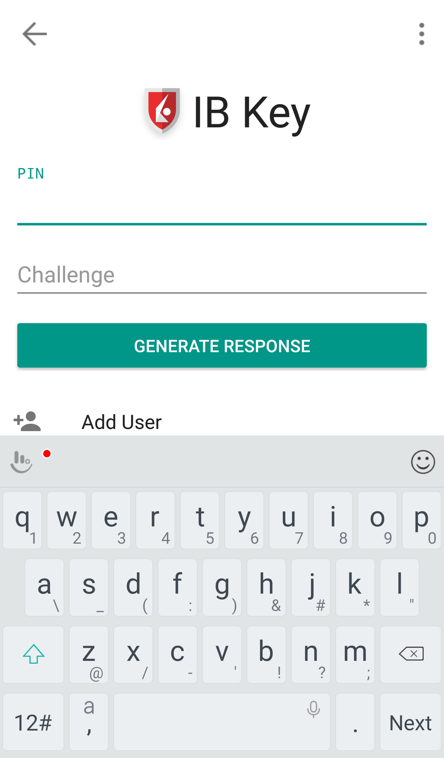 IB Key, enter Current PIN, New PIN and Repeat New PIN